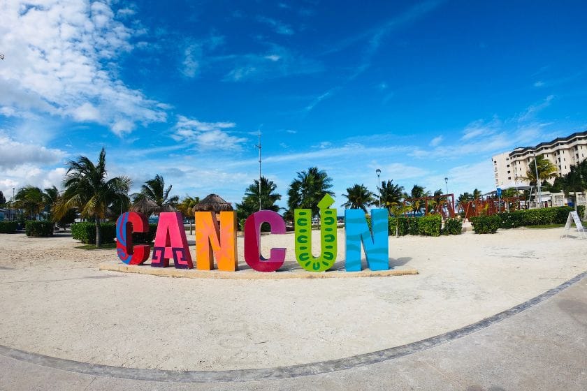 Don’t miss a photo opportunity at the Cancun sign