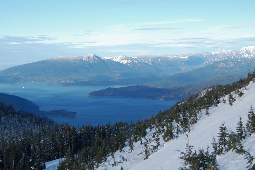 View of the Pacific Ocean from Cypress Mountain resort