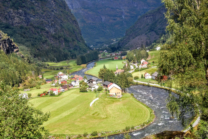 European countryside vacation in the Vestlandet mountains in Norway