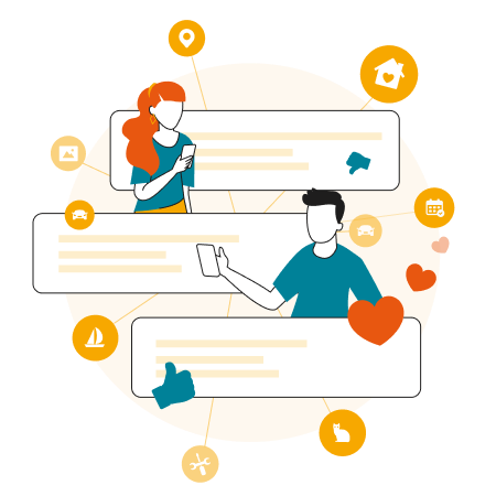 HomeExchange socials illustration