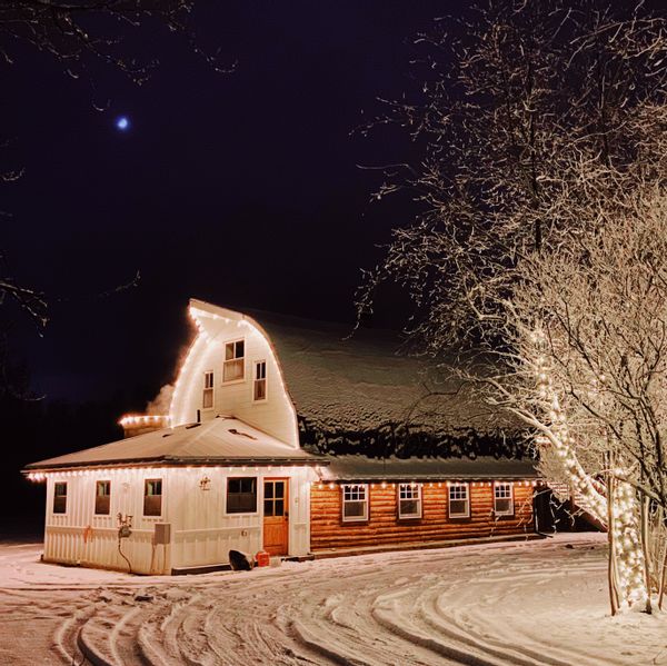 Spectacular barn home on farm in Alaska