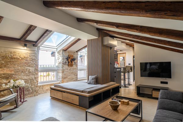 "Castropola views", two view filled attic apartments with a common anteroom