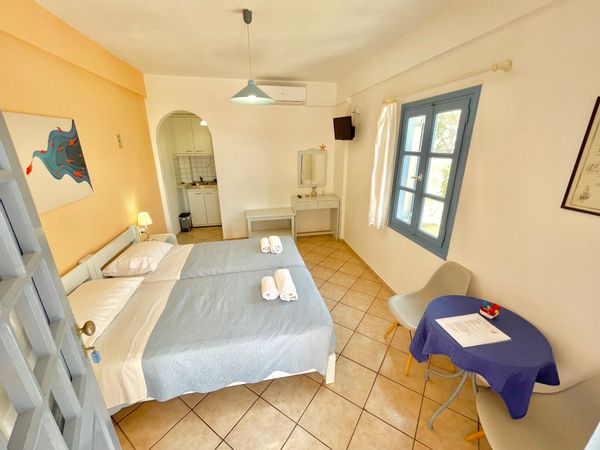 Not available from June until September . Hotel room in Santorini