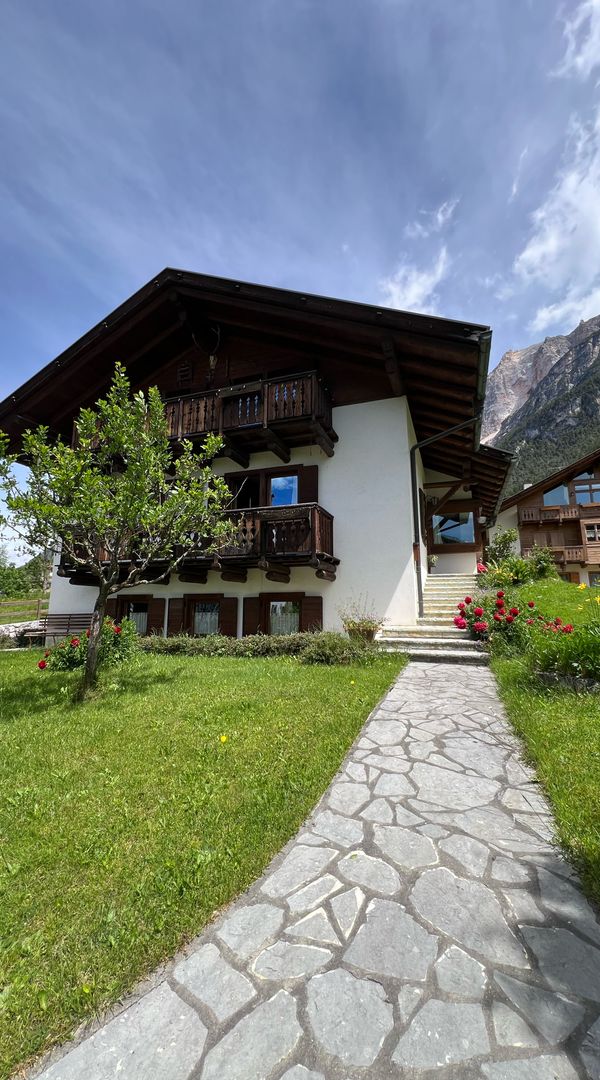 Mountain attic with a view of the Dolomites