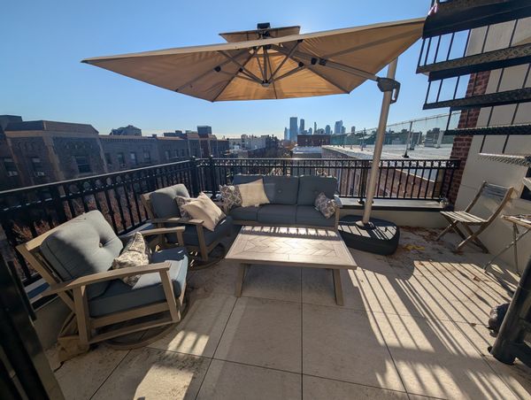 NYC apartment with balcony and private rooftop