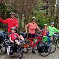 Melanie, Bert, Leonie, Raf en Irenes hus